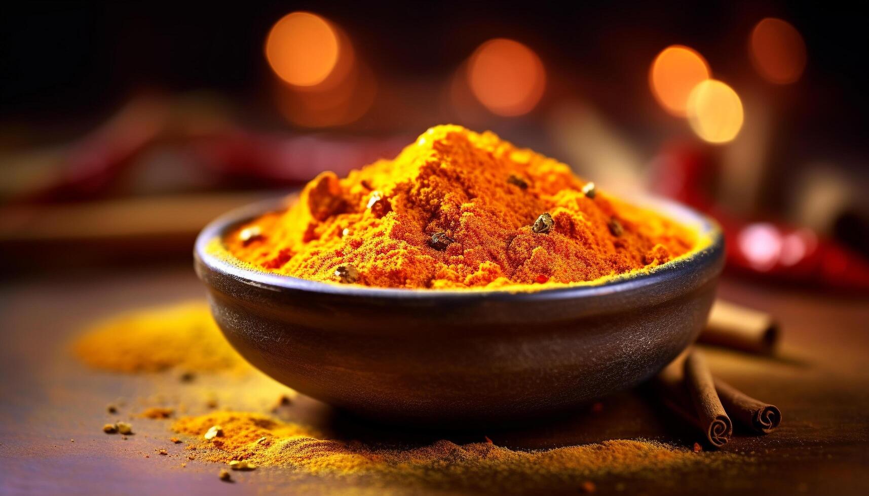 AI generated A high angle view of a bowl of multi colored desserts generated by AI photo