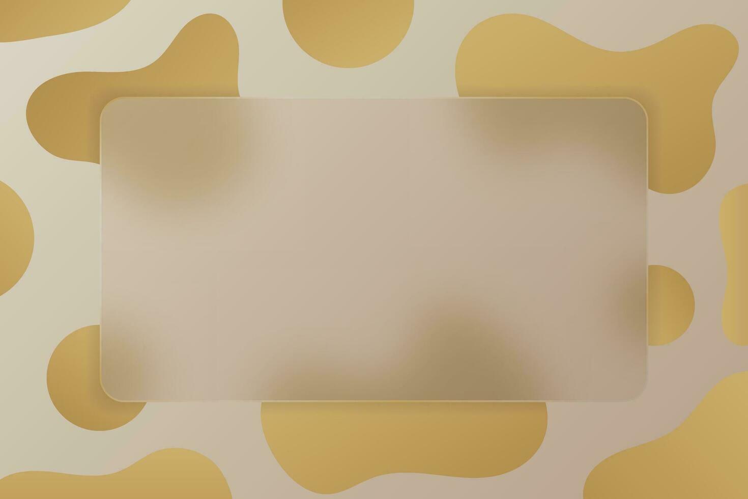 lujo vaso morfismo modelo. transparente rectangular escarchado vaso plato con oro orgánico formas prima vector fondo, sitio web diseño, aterrizaje página