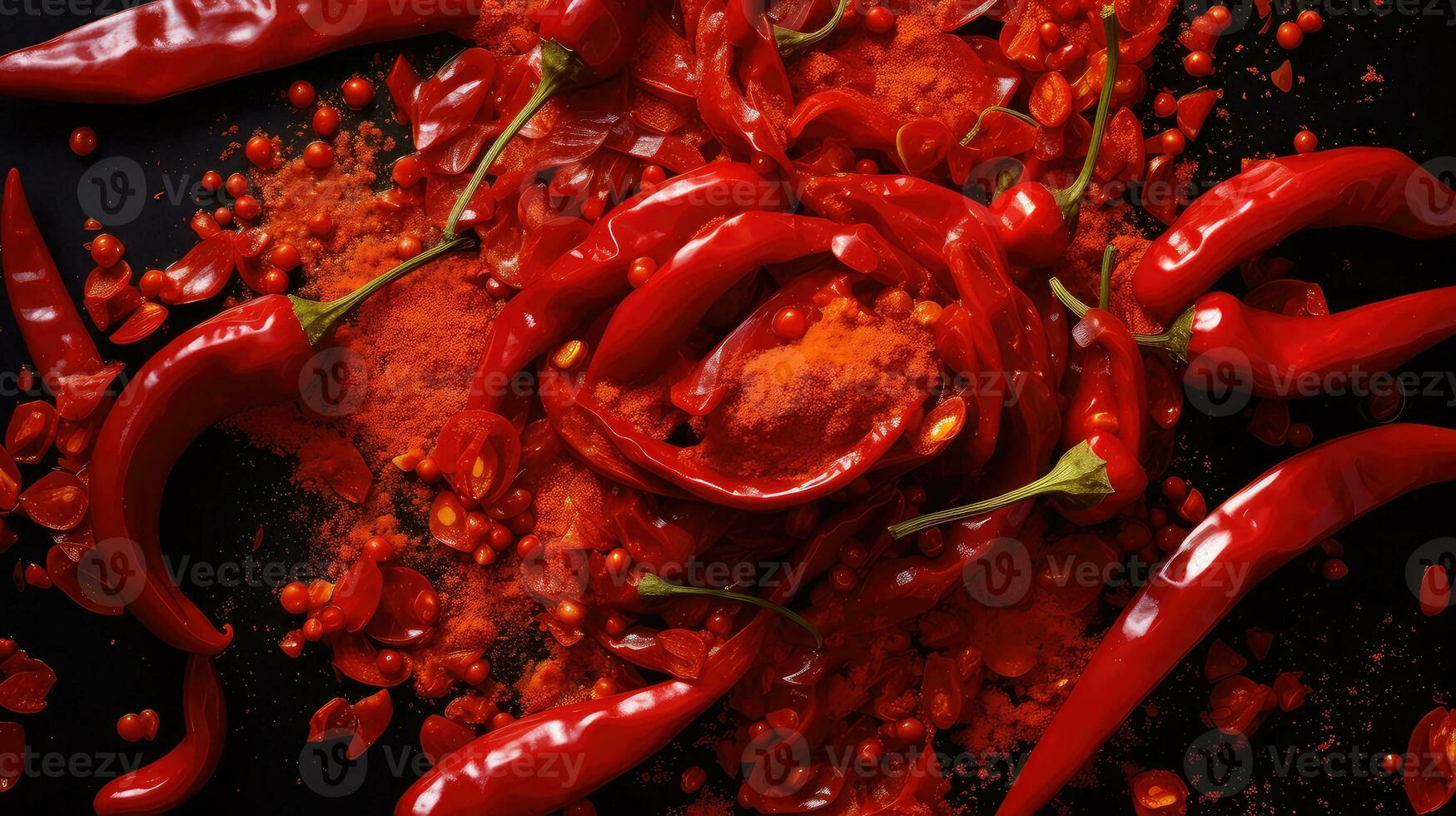 AI generated spicy red indian food tandoori ai generated photo