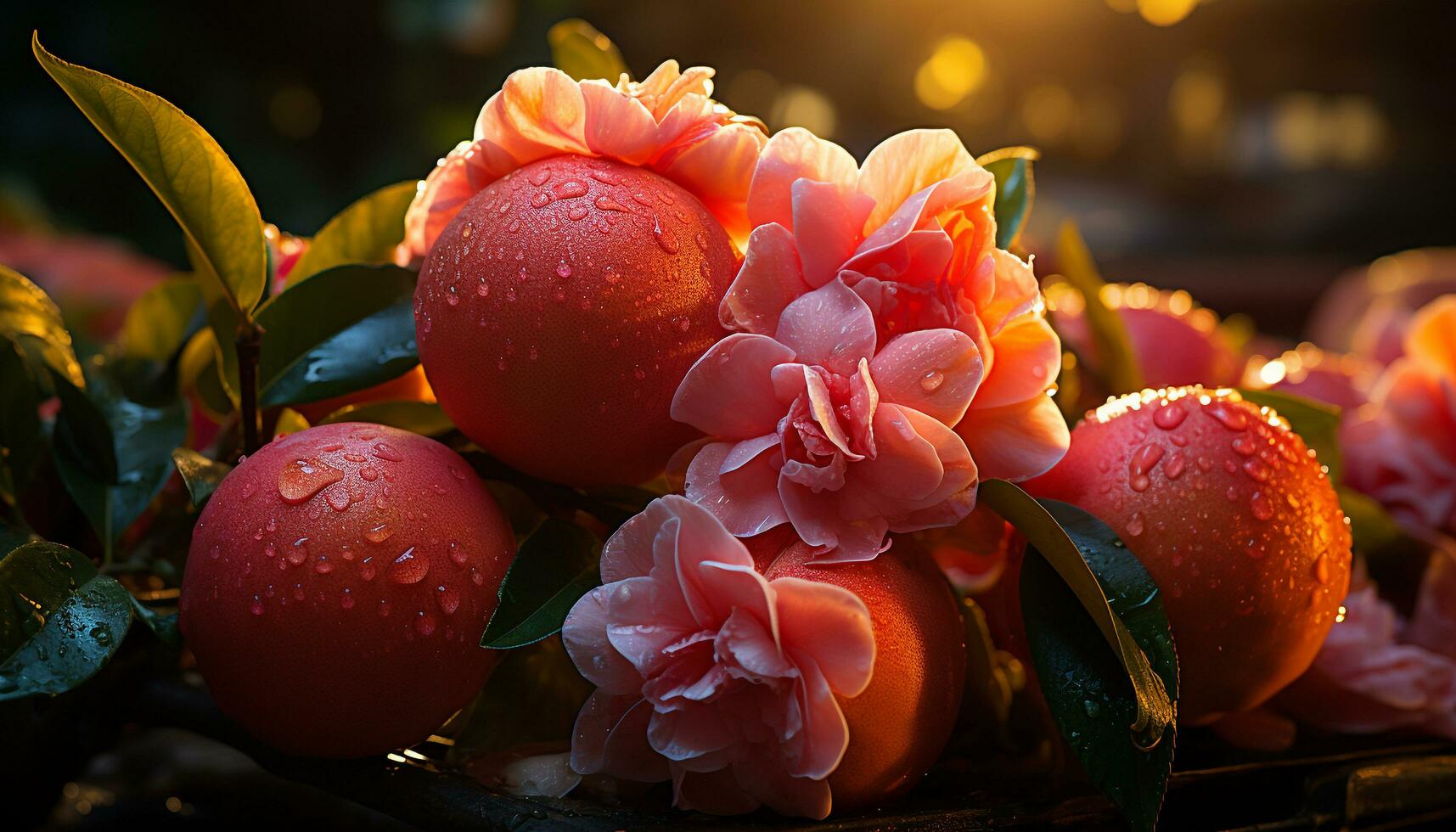 ai generado frescura y belleza en naturaleza un rosado flor florecer generado por ai foto