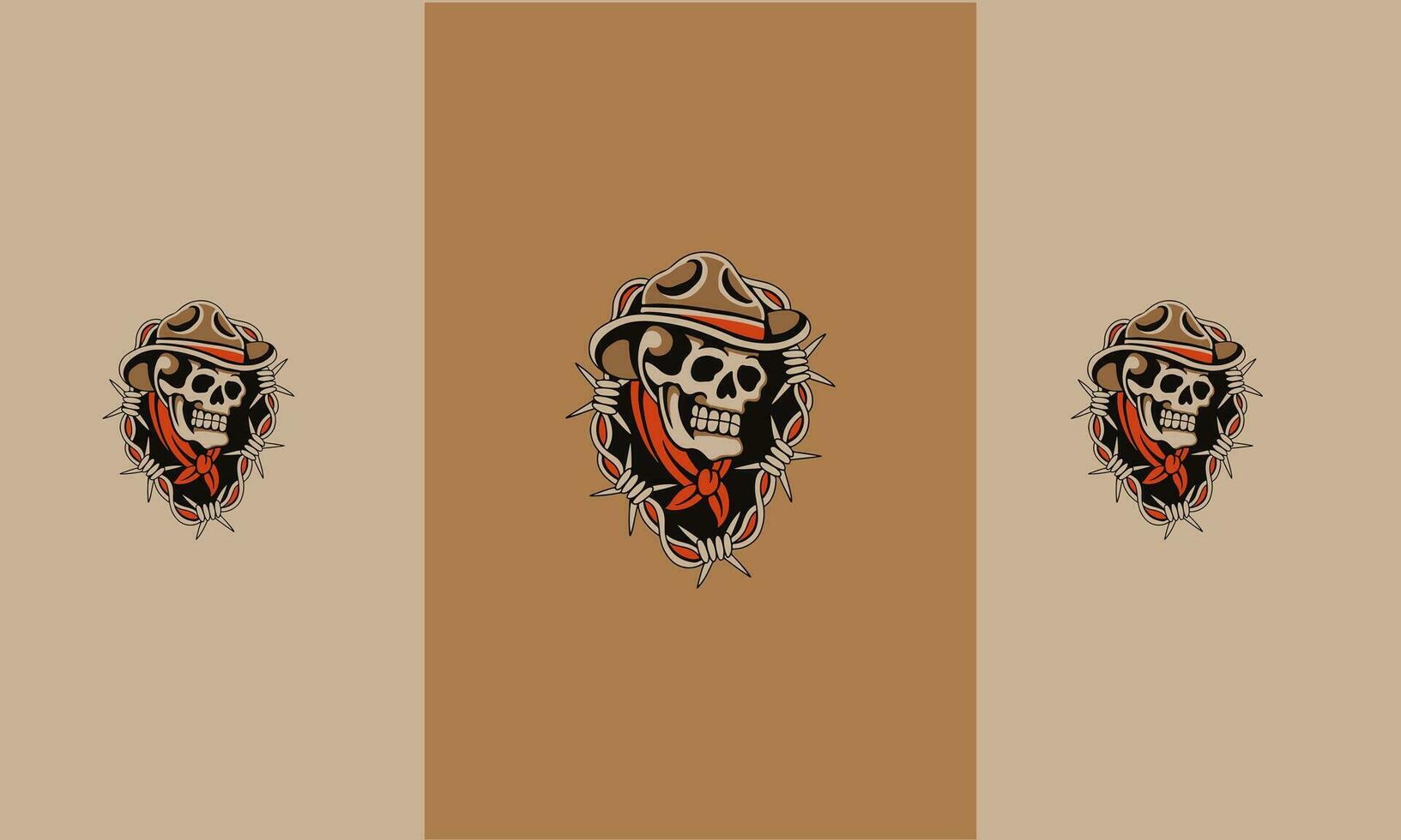 head skull wearing hat vector mascot design