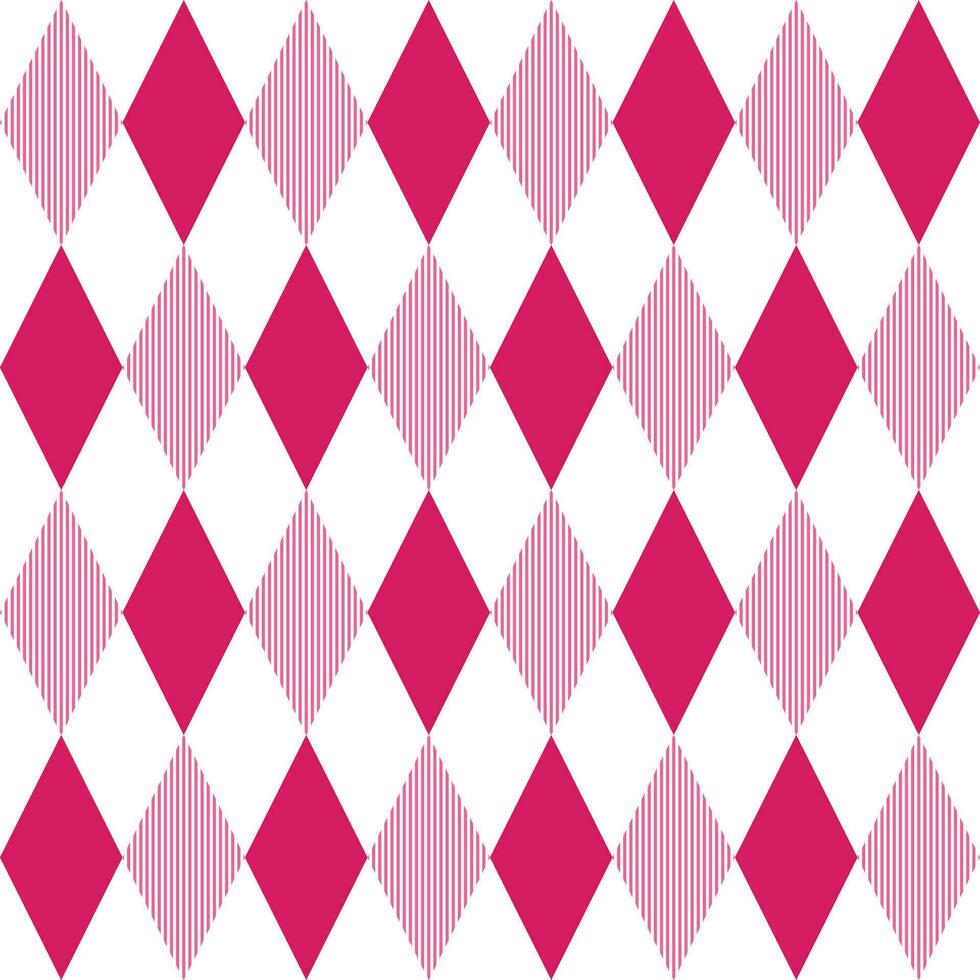 Pink shade diamond with stripe inside. diamond pattern. diamond pattern background. diamond background. Seamless pattern. for backdrop, decoration, Gift wrapping vector