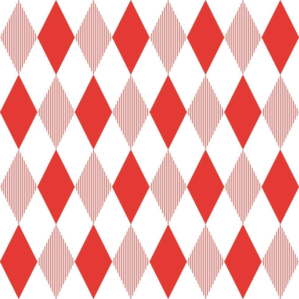 Red shade diamond with stripe inside. diamond pattern. diamond pattern background. diamond background. Seamless pattern. for backdrop, decoration, Gift wrapping vector