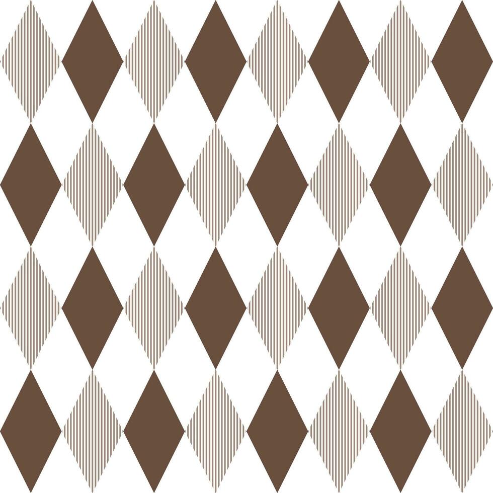 Brown shade diamond with stripe inside. diamond pattern. diamond pattern background. diamond background. Seamless pattern. for backdrop, decoration, Gift wrapping vector