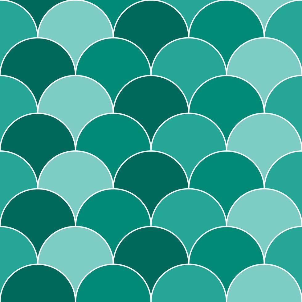Green fish scales pattern. fish scales pattern. Decorative elements, clothing, paper wrapping, bathroom tiles, wall tiles, backdrop, background. vector