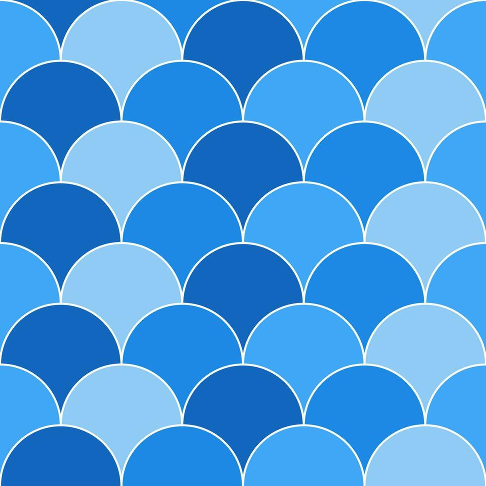 Blue fish scales pattern. fish scales pattern. Decorative elements, clothing, paper wrapping, bathroom tiles, wall tiles, backdrop, background. vector