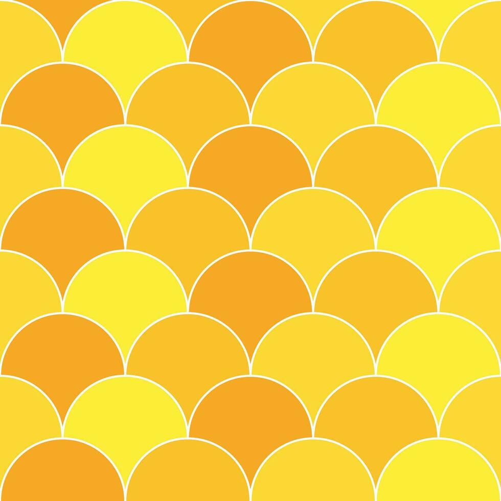 Yellow fish scales pattern. fish scales pattern. Decorative elements, clothing, paper wrapping, bathroom tiles, wall tiles, backdrop, background. vector