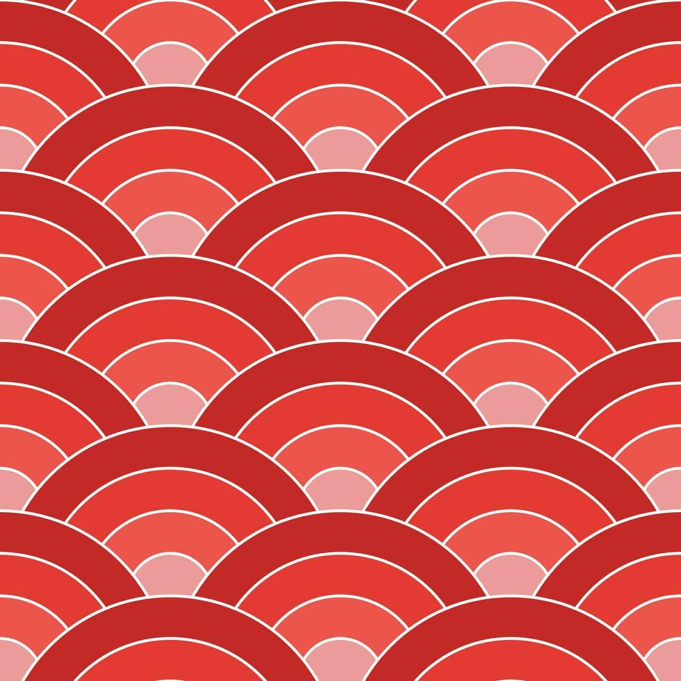 rojo sombra de japonés ola modelo antecedentes. japonés sin costura modelo vector. olas antecedentes ilustración. para ropa, envase papel, fondo, fondo, regalo tarjeta. vector