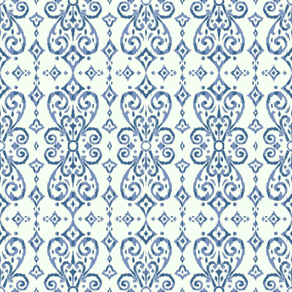 floral Clásico sin costura modelo para retro fondos de pantalla encantado Clásico flores congelado elsa invierno inspirado. diseño para envase papel, fondo de pantalla, telas y Moda ropa. ikat modelo. vector