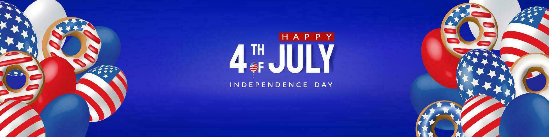 4th of July banner horizontal. American Independence Day. Roster or sending a letter of congratulations vector