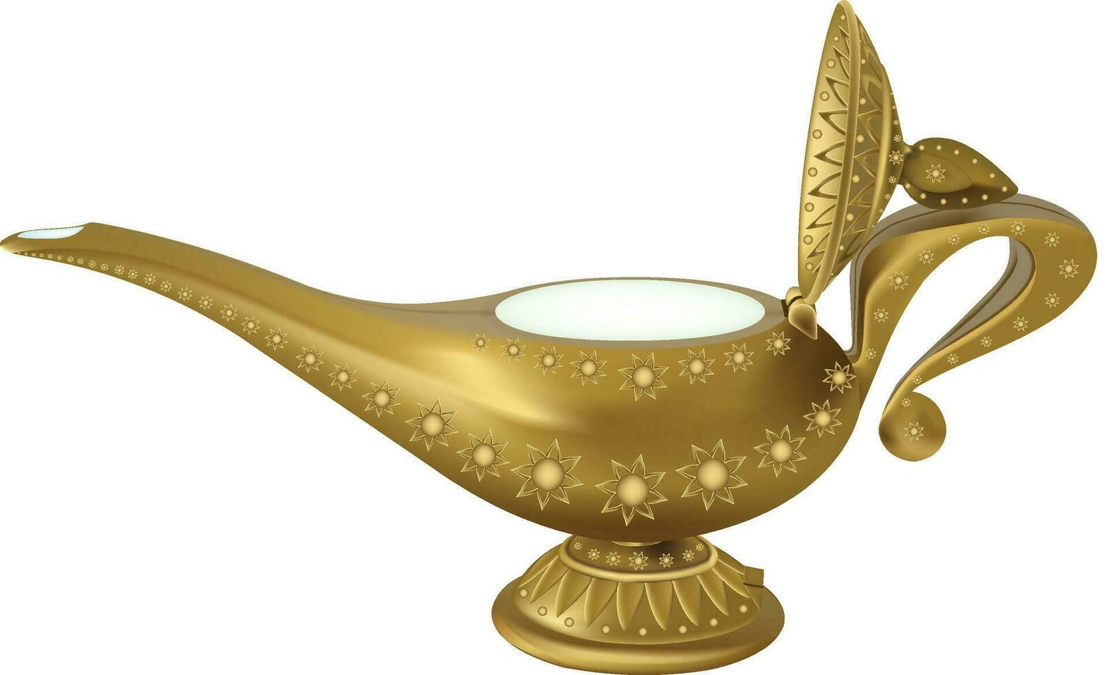 Golden magic lamp vector design