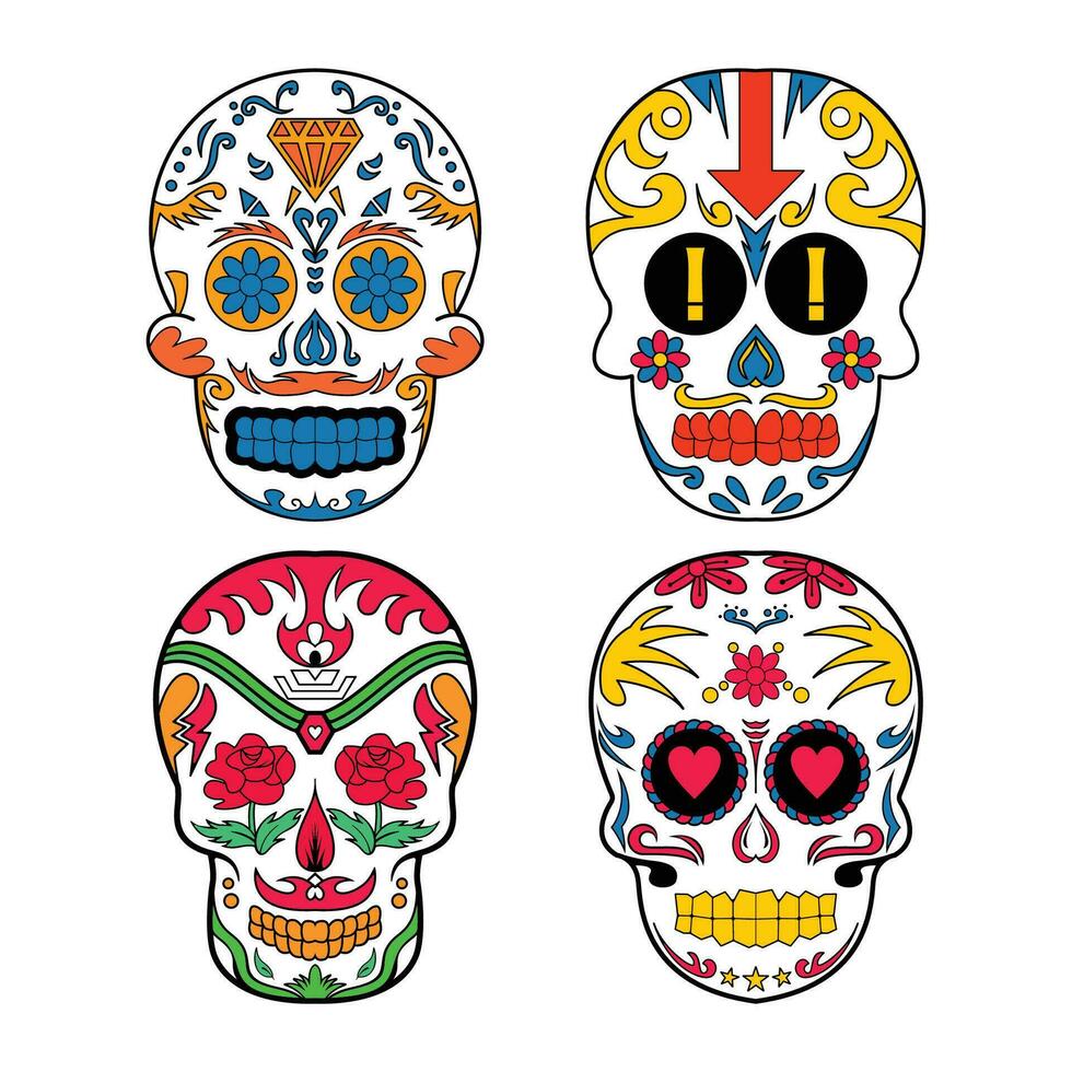 cráneo vector icono dia Delaware muertos cráneo ilustración