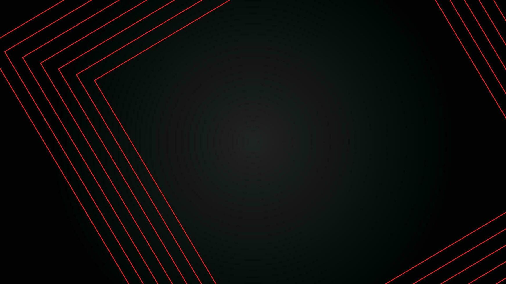 Dark futuristic wide abstract banner background with red lines pattern vector illustration