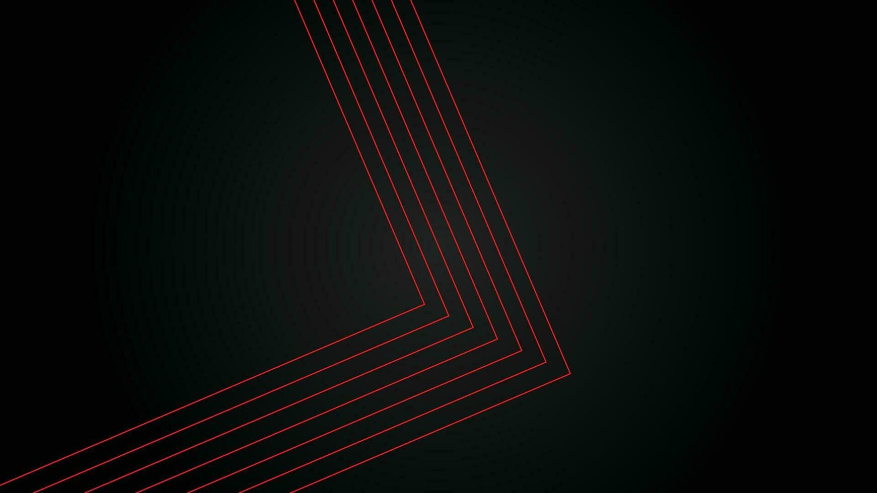 Dark futuristic wide abstract banner background with red lines pattern. Modern simple overlap circle lines texture creative design. Suit for poster, cover, banner, flyer, website. vector illustration