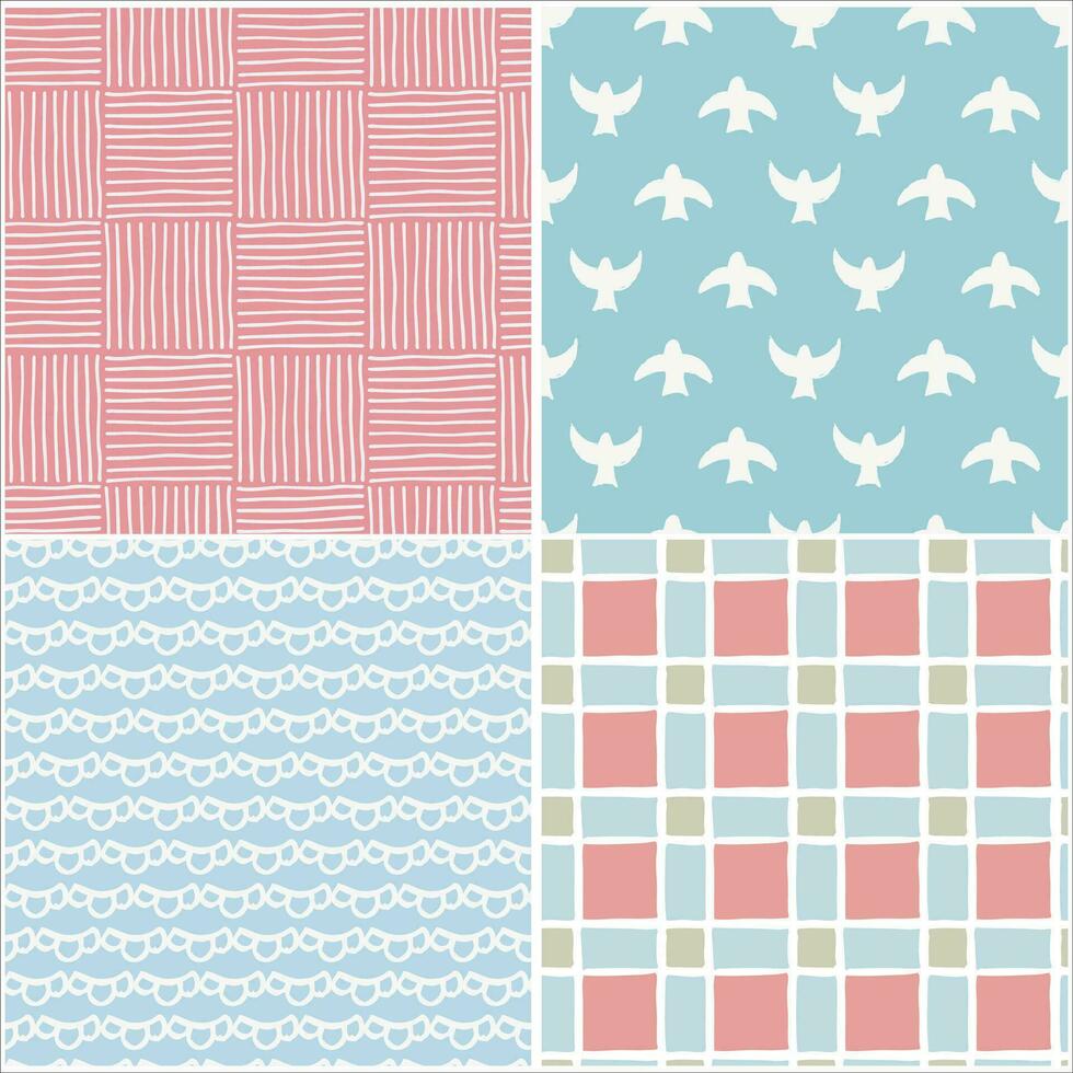 Pattern vector and background flowers pattern design