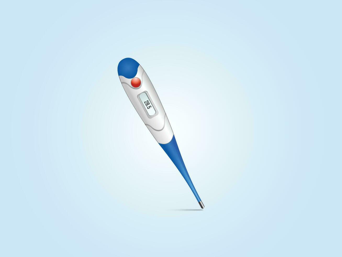 Medical thermometer. Classic medical mercury a for temperature measurement. Healthcare and medical equipment vector illustration