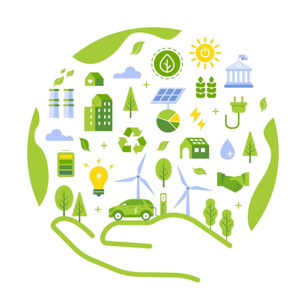 ESG Sustainability Illustration Concept vector