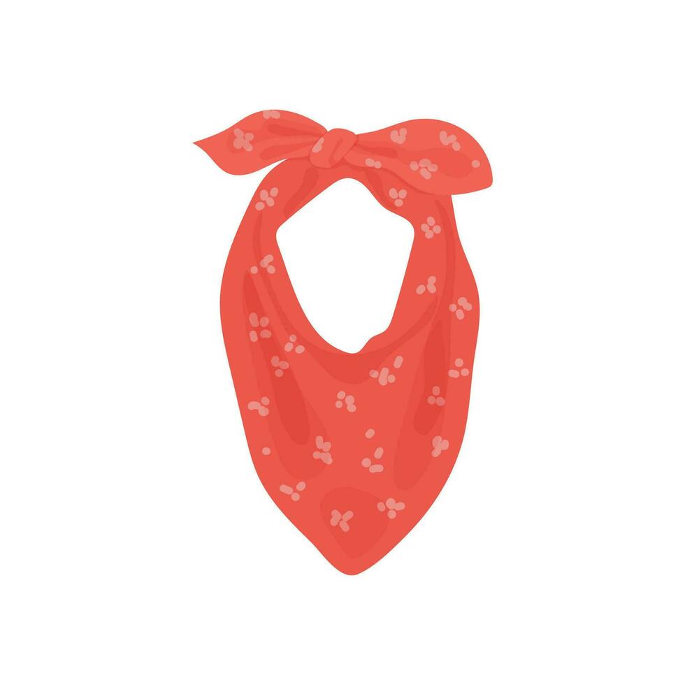 pink feminine floral neckerchief. Women's clothing, scarf or bandana for travel and vacation vector