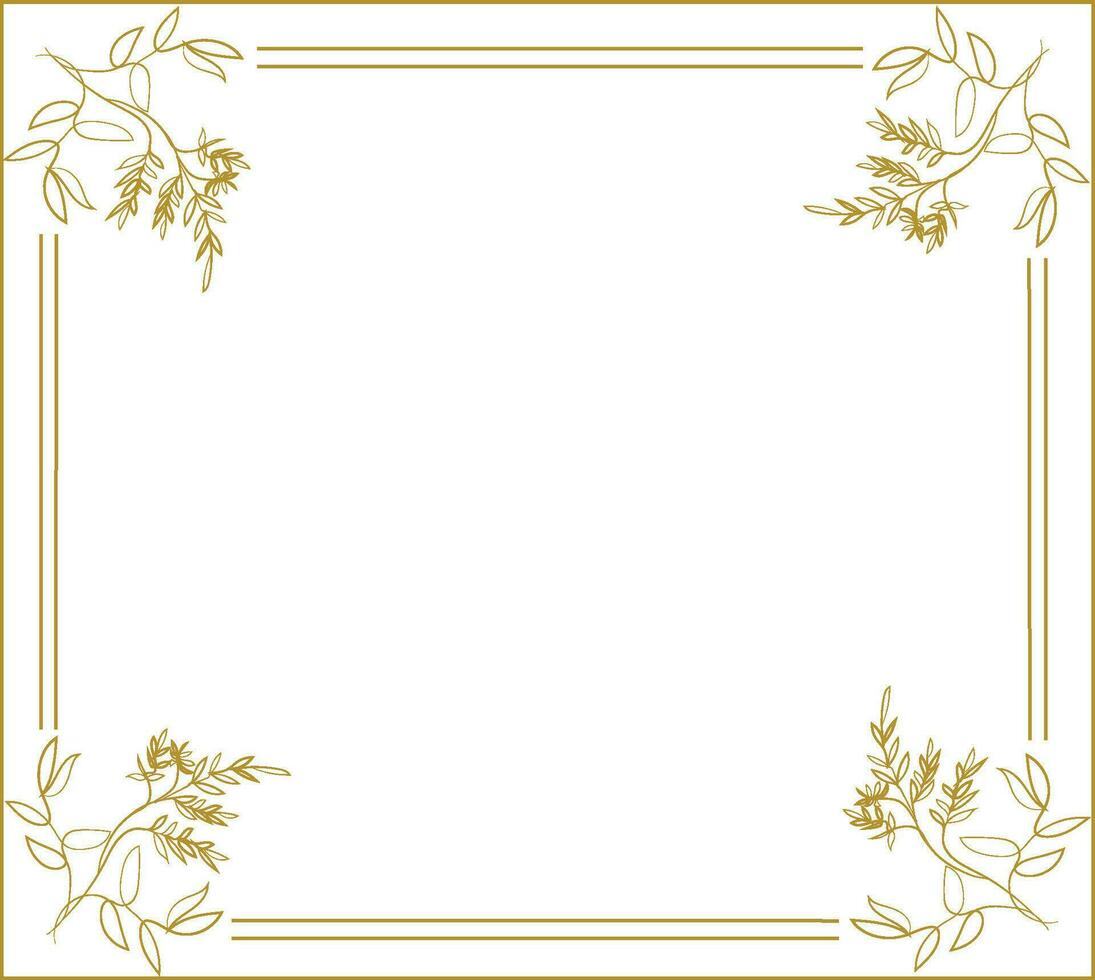 frame with flowers Luxury Black Floral Rectangle Corner Certificate Page vector