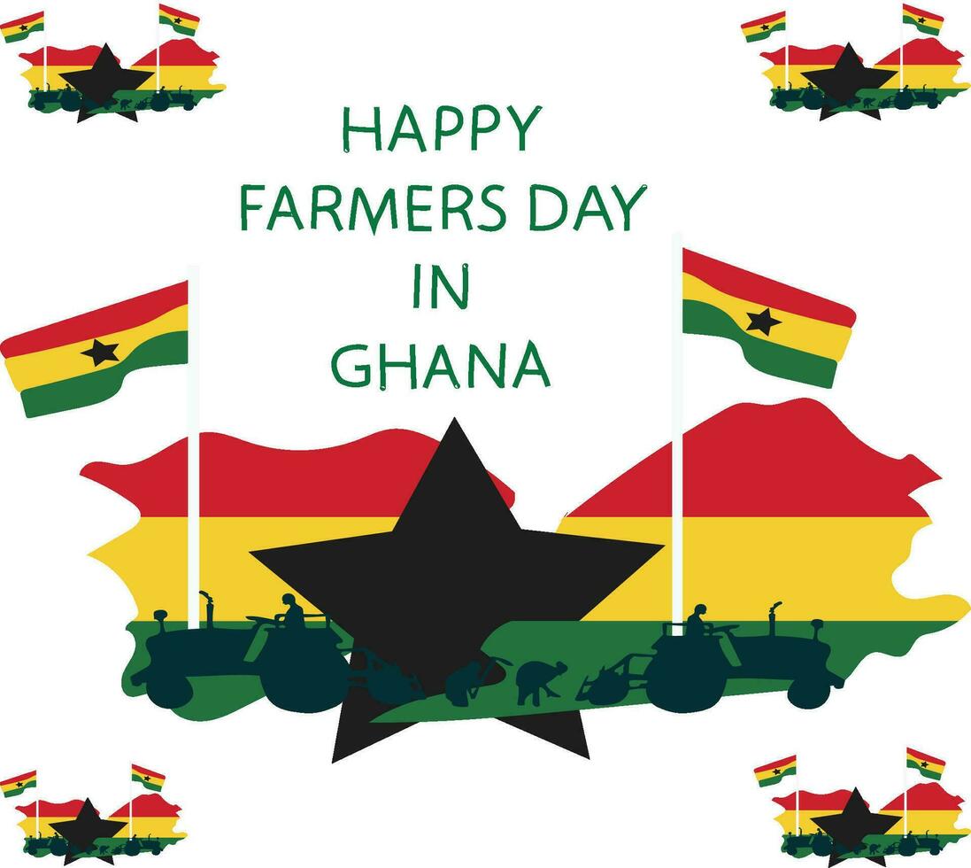 agricultores día en Ghana vector 3 diciembre