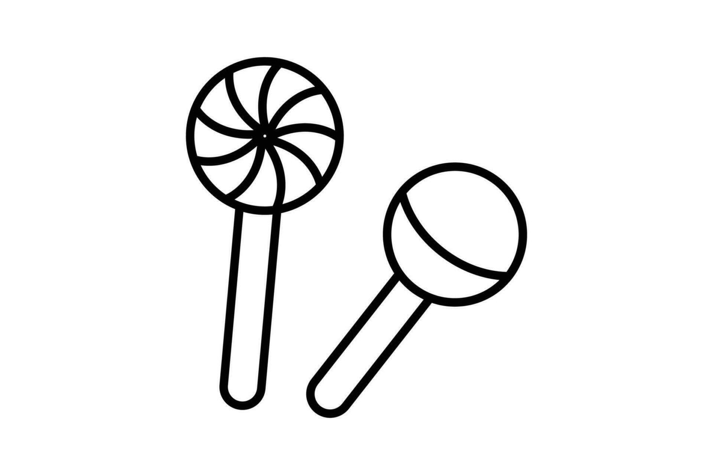 lollipop icon. icon related to party with sweet treats. line icon style. simple vector design editable