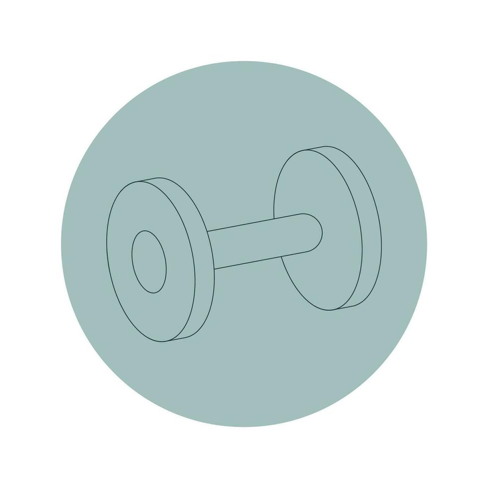 dumbbell Icon on white background vector