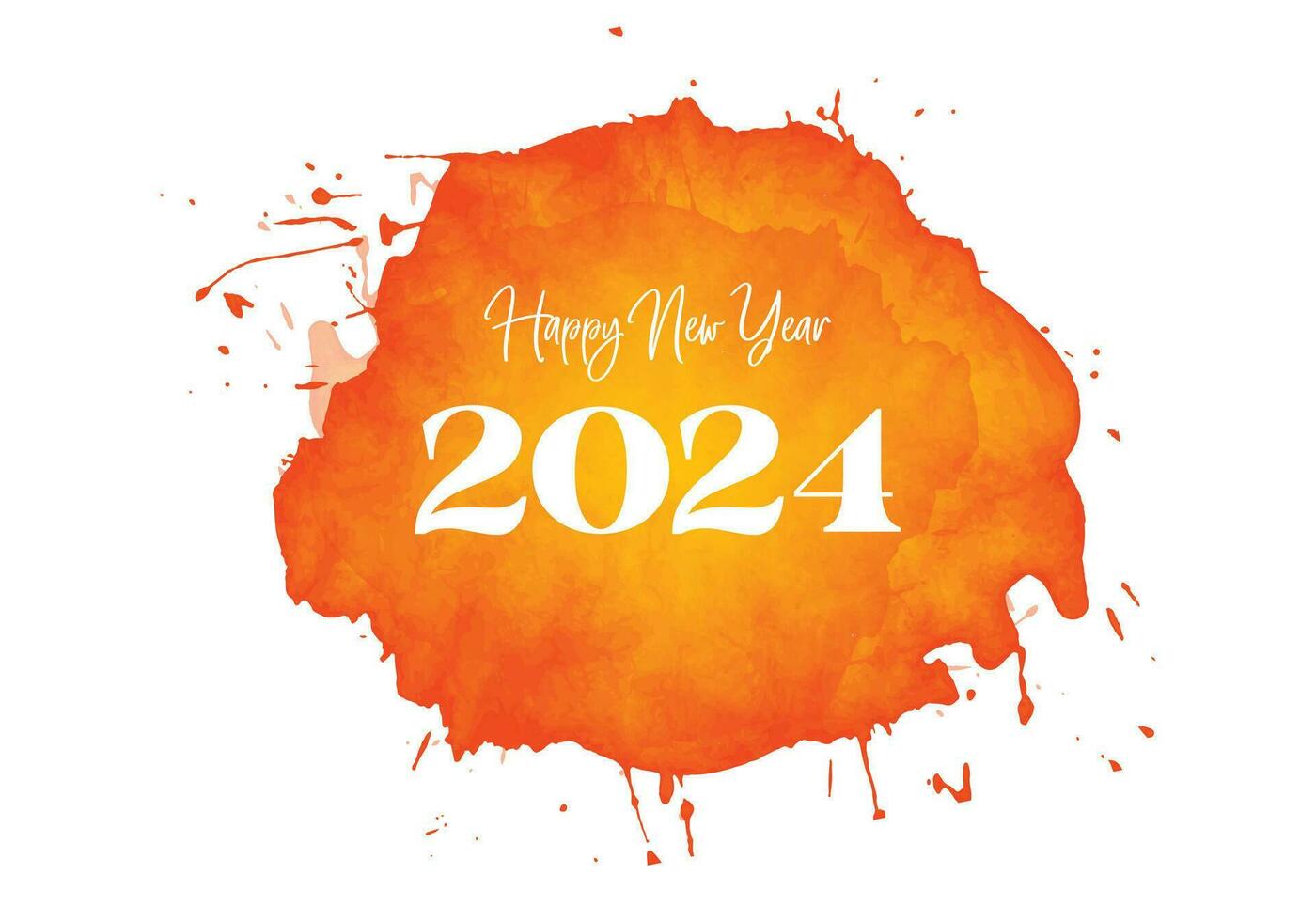 el nuevo año 2024 vector diseño con color chapoteo