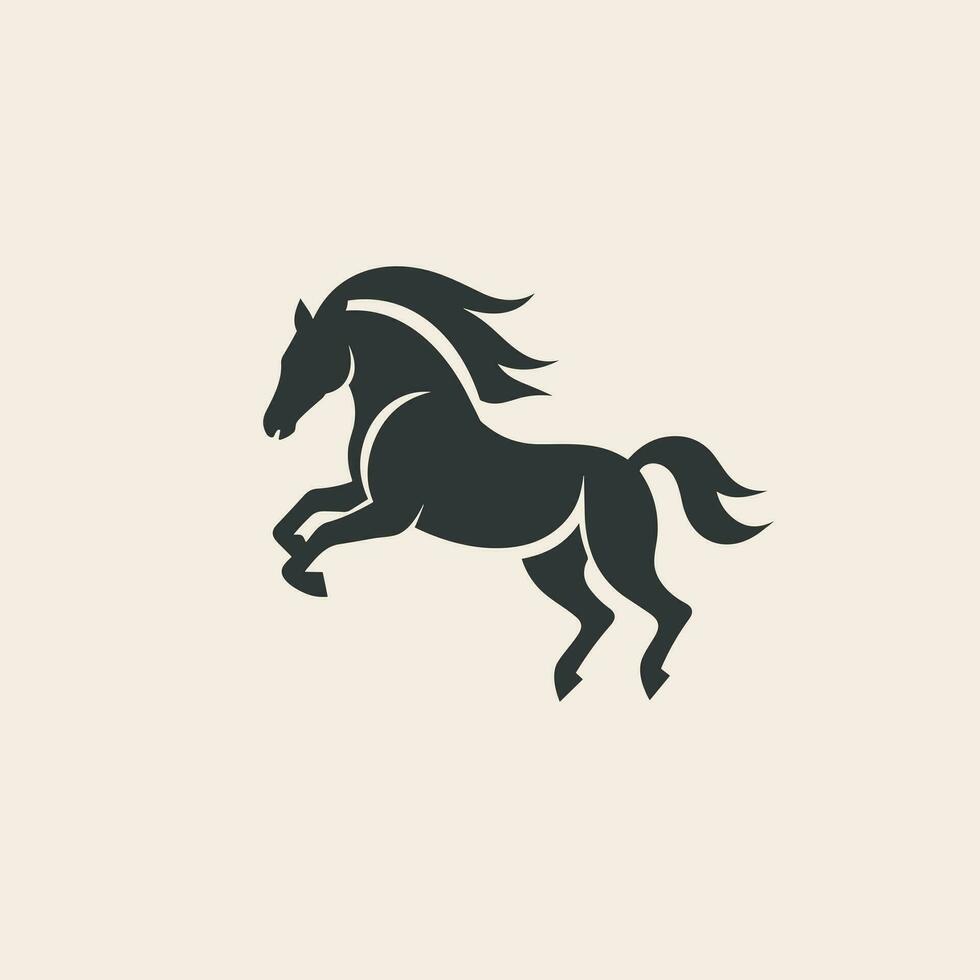 AI generated System engineering monochrome glyph logo. Business technology. Horse silhouette. Design element. Created with artificial intelligence. Powerful ai art for corporate branding, saas firm vector