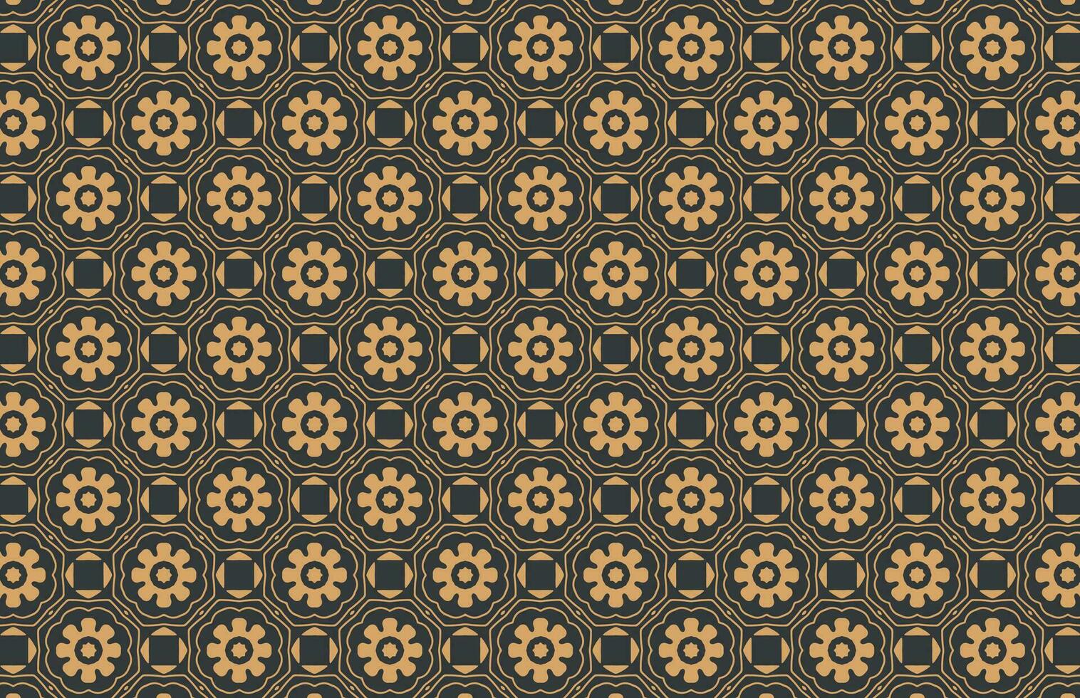 Golden color hexagonal fabric design pattern vector