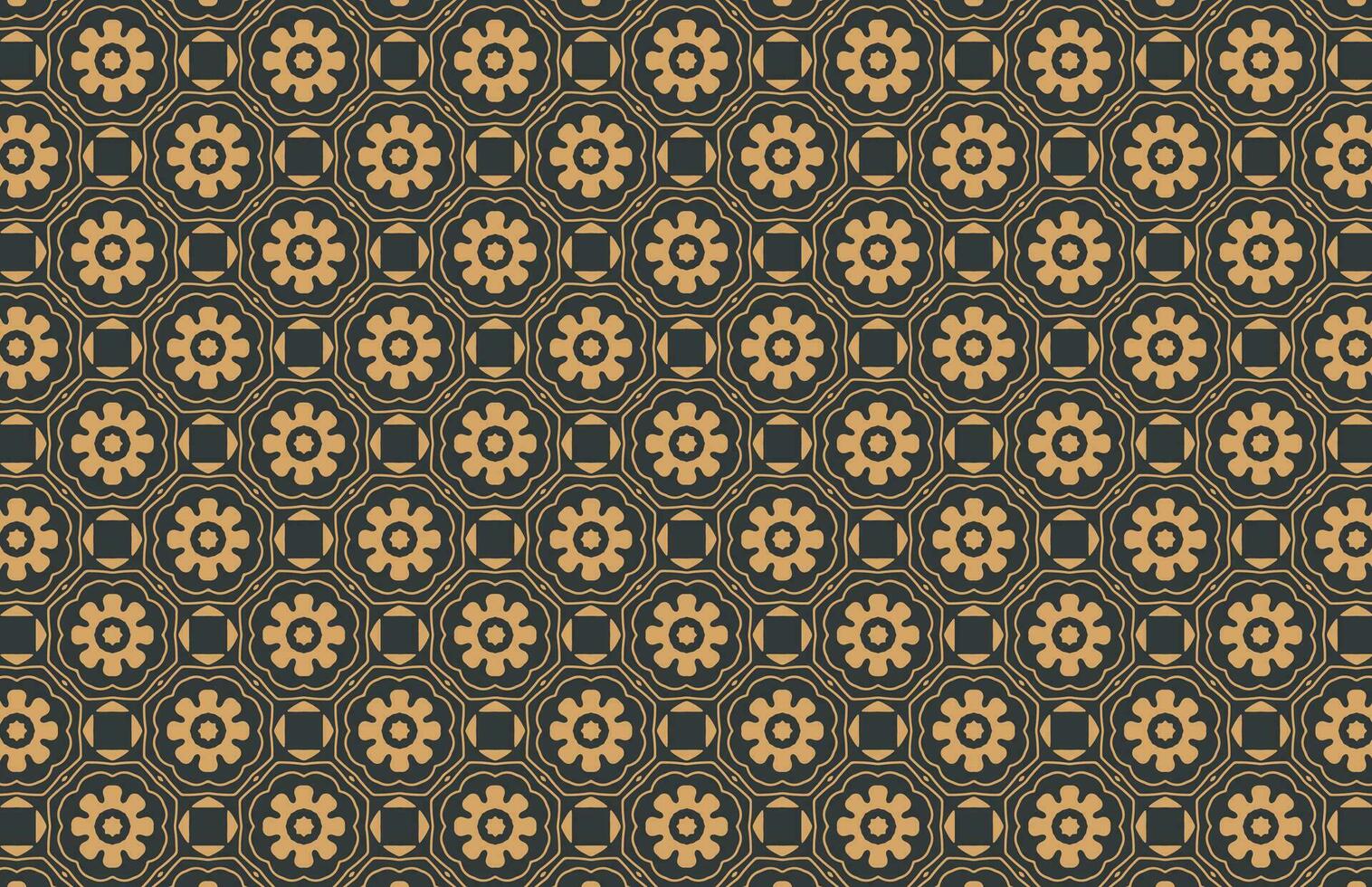 Golden color hexagonal fabric design pattern vector