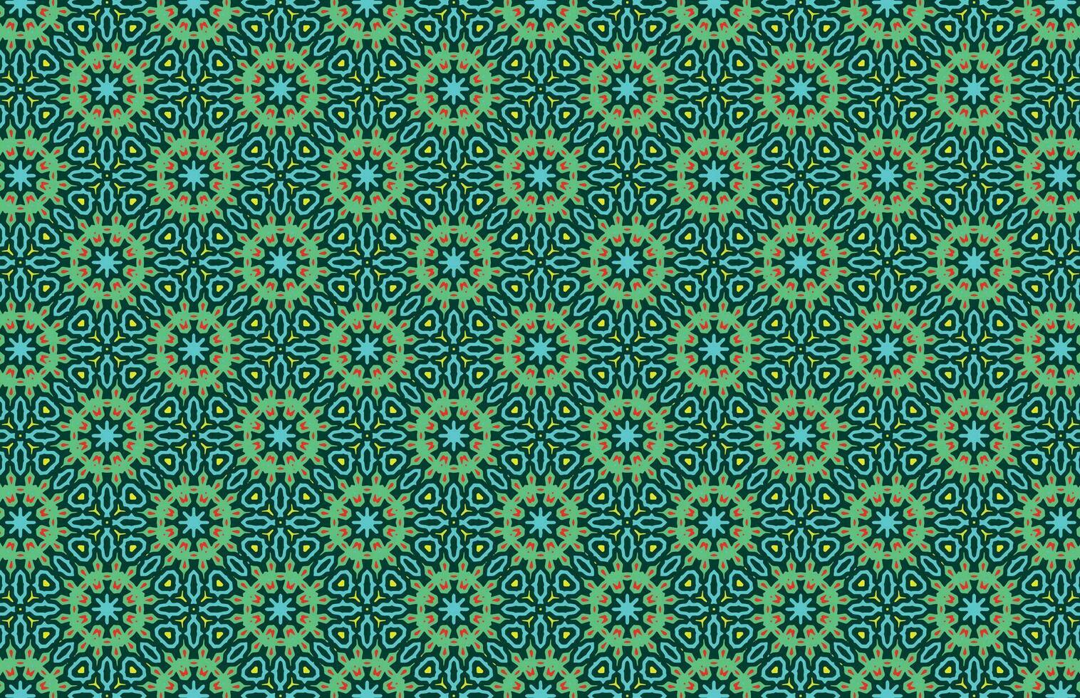 Moroccan traditional colorful fabric design pattern vector