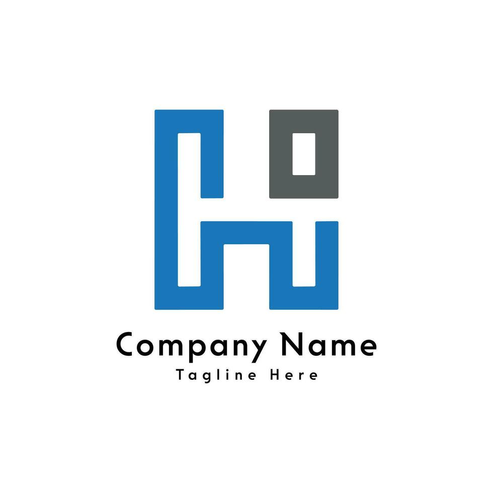 h letra logo diseño icono vector