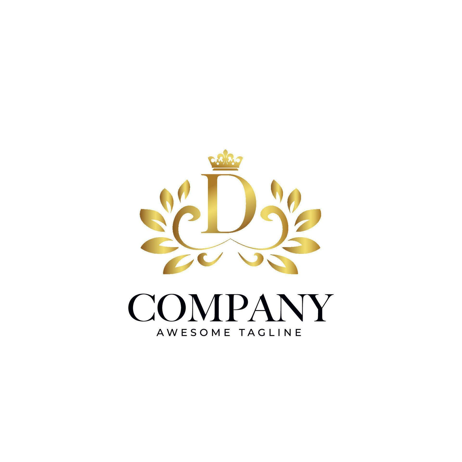 Gold Letter D with Crown Logo Template 35058079 Vector Art at Vecteezy