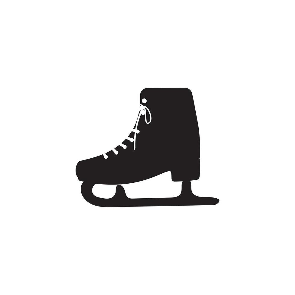 Ice skating icon in different style vector illustration. Ice Skates Glyph Icon designed in filled, outline, line and stroke style can be used for web, mobile, ui