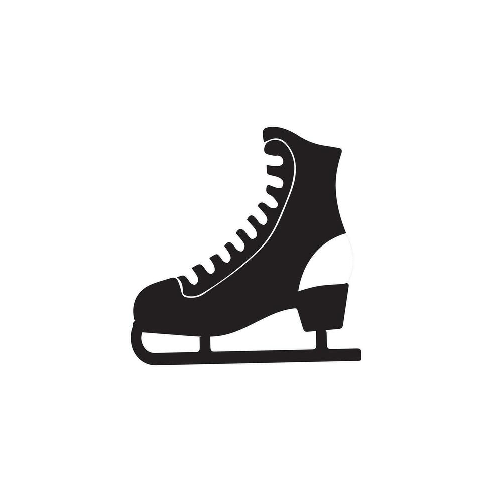 Ice skating icon in different style vector illustration. Ice Skates Glyph Icon designed in filled, outline, line and stroke style can be used for web, mobile, ui