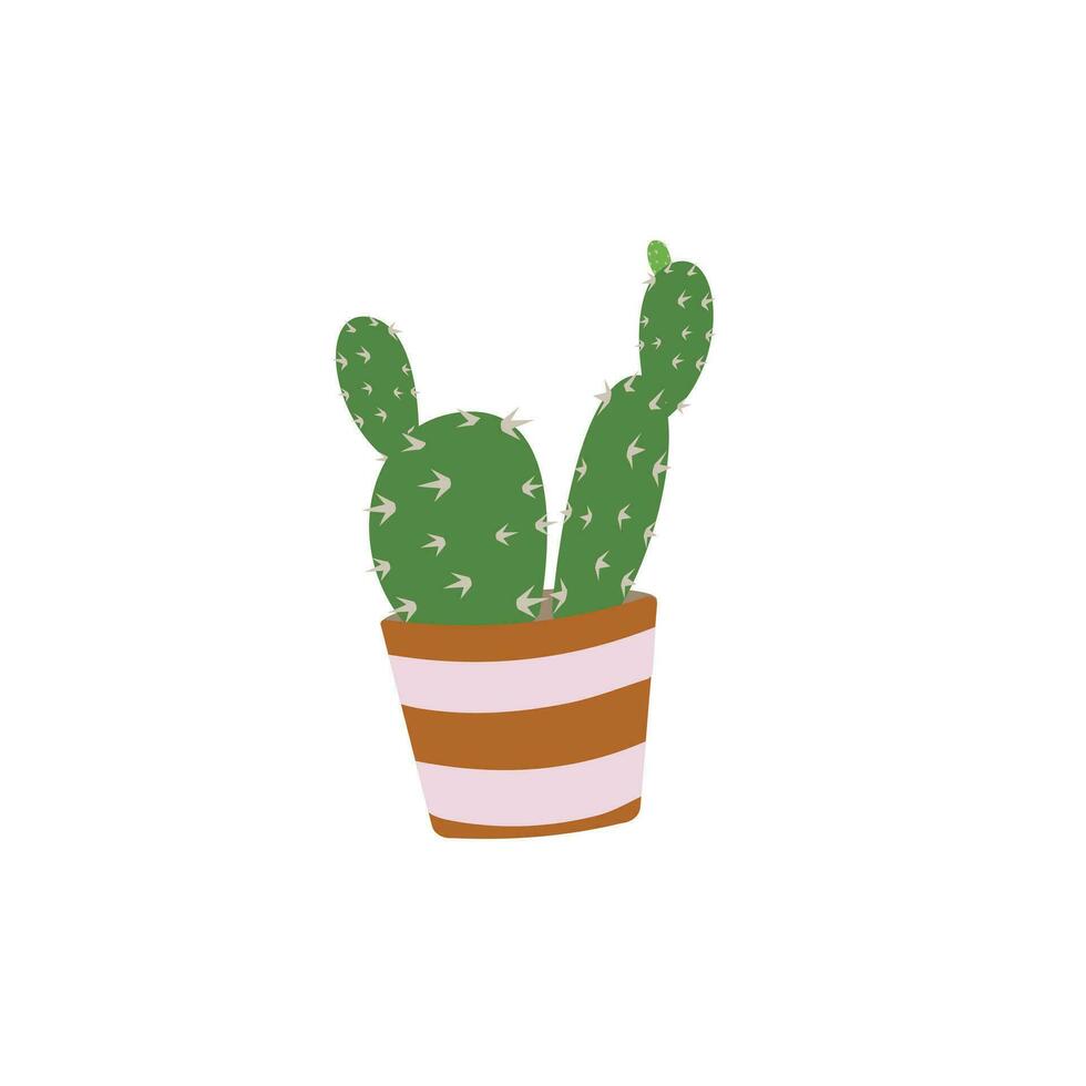 Cartoon cactus plant in a pot character mascot in black sunglasse, cartoon characters stickers. Spiky plant in different poses, actions and with face expressions vector