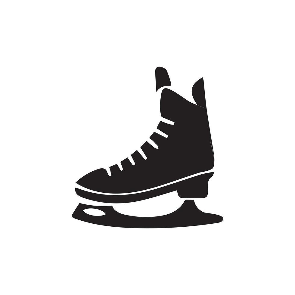 Ice skating icon in different style vector illustration. Ice Skates Glyph Icon designed in filled, outline, line and stroke style can be used for web, mobile, ui