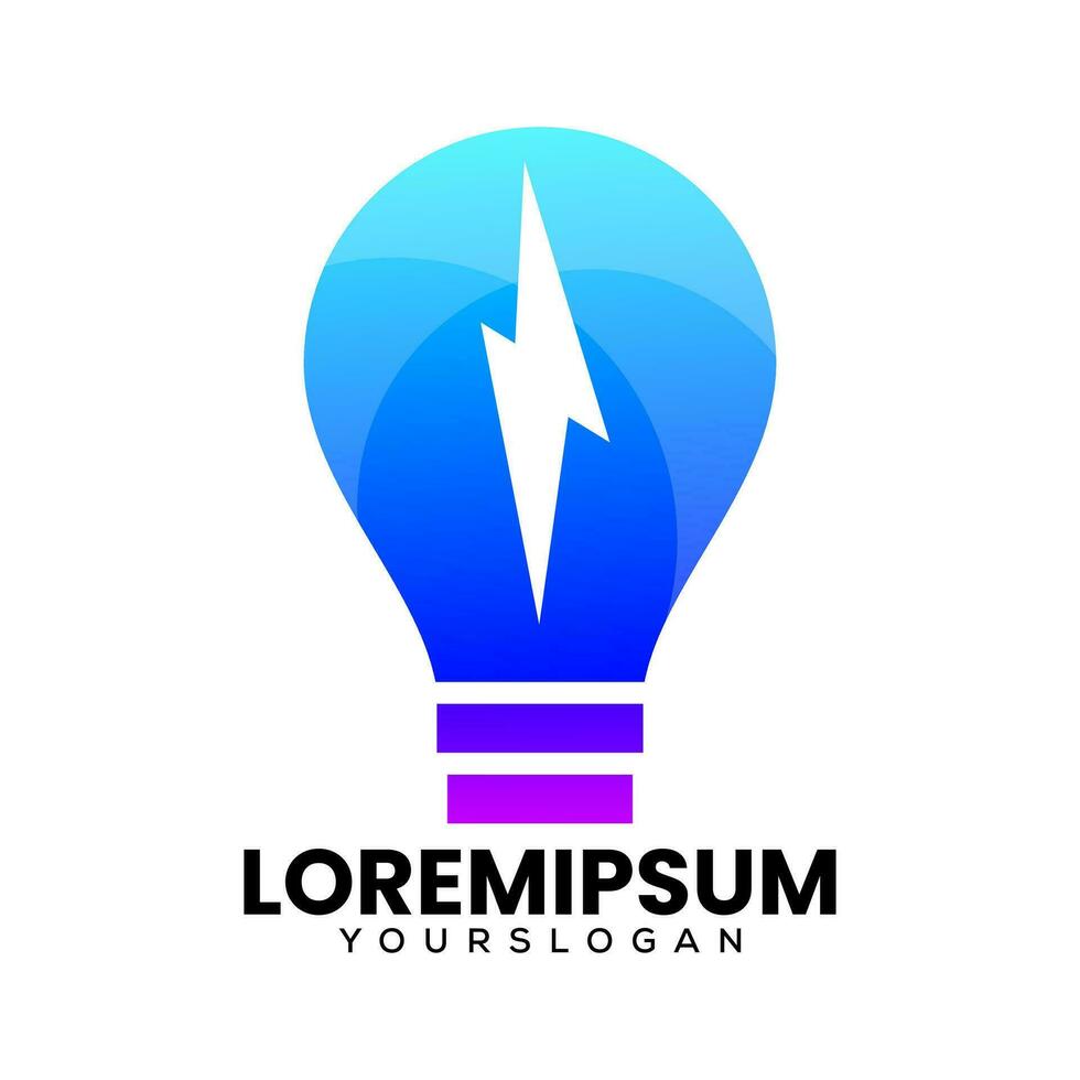 fast bulb light icon logo design vector