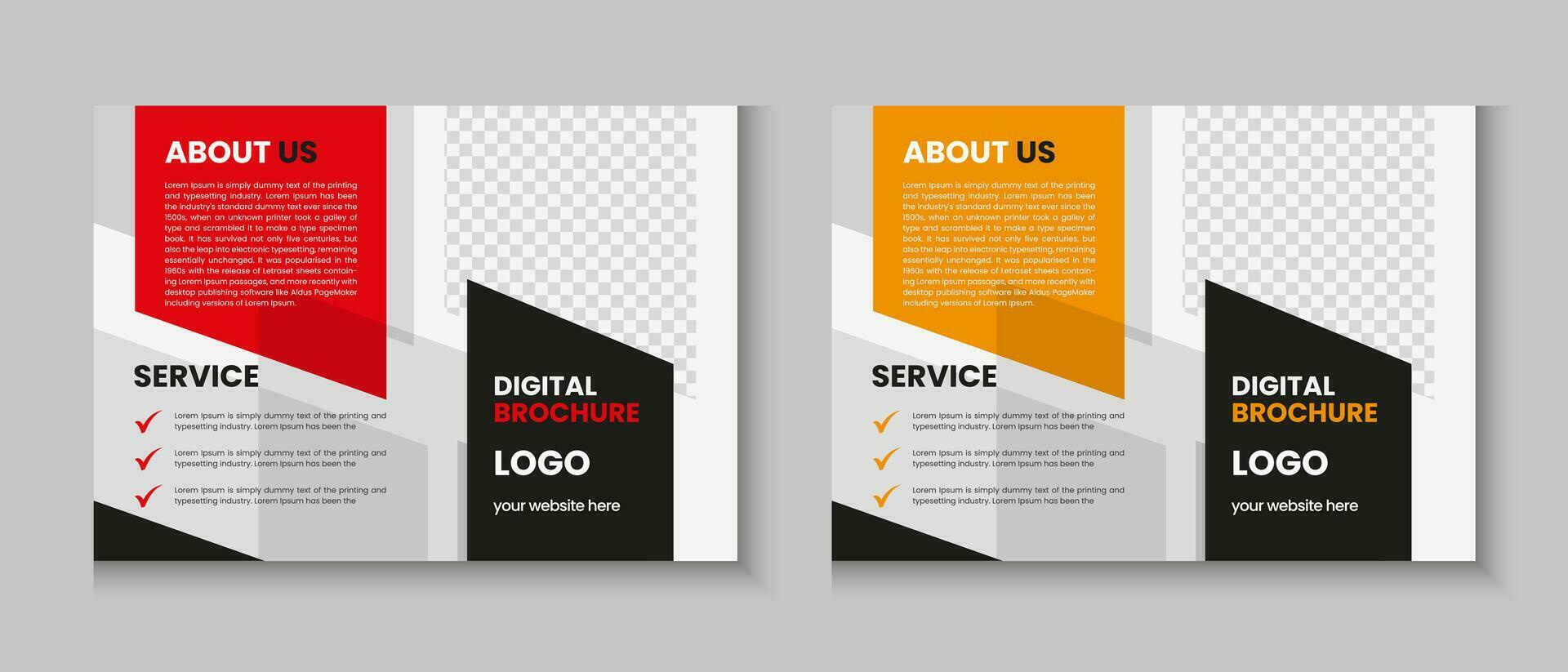 Horizontal or widescreen flyer cover letter layout, brochure, annual report, letterhead, company profile, magazine, business presentation template design vector