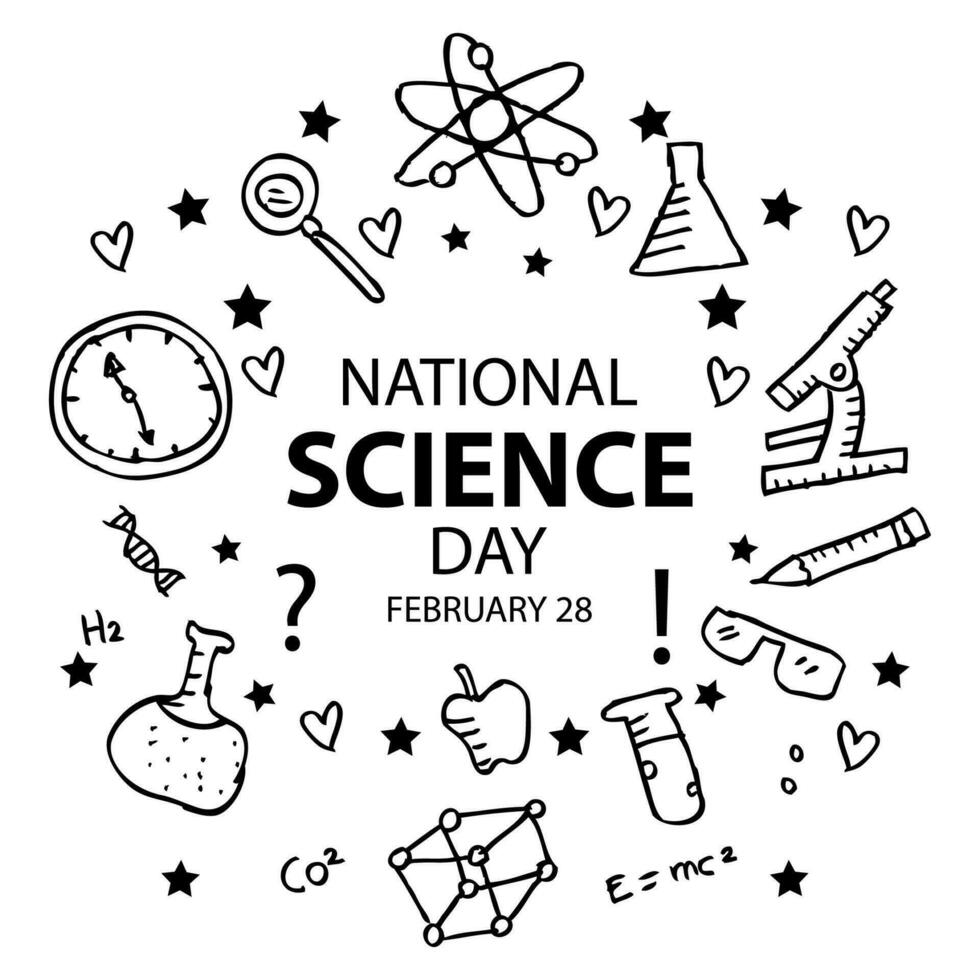 National science day greeting card vector