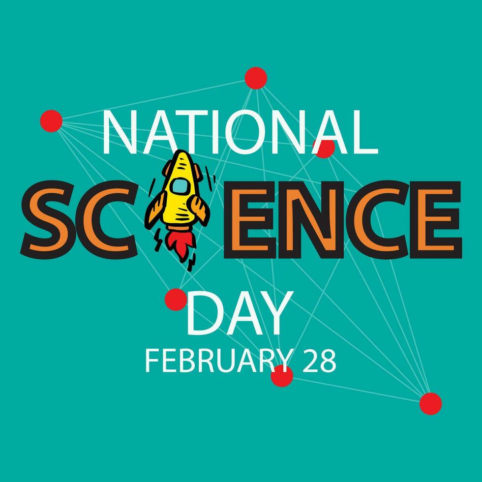 National science day greeting card vector