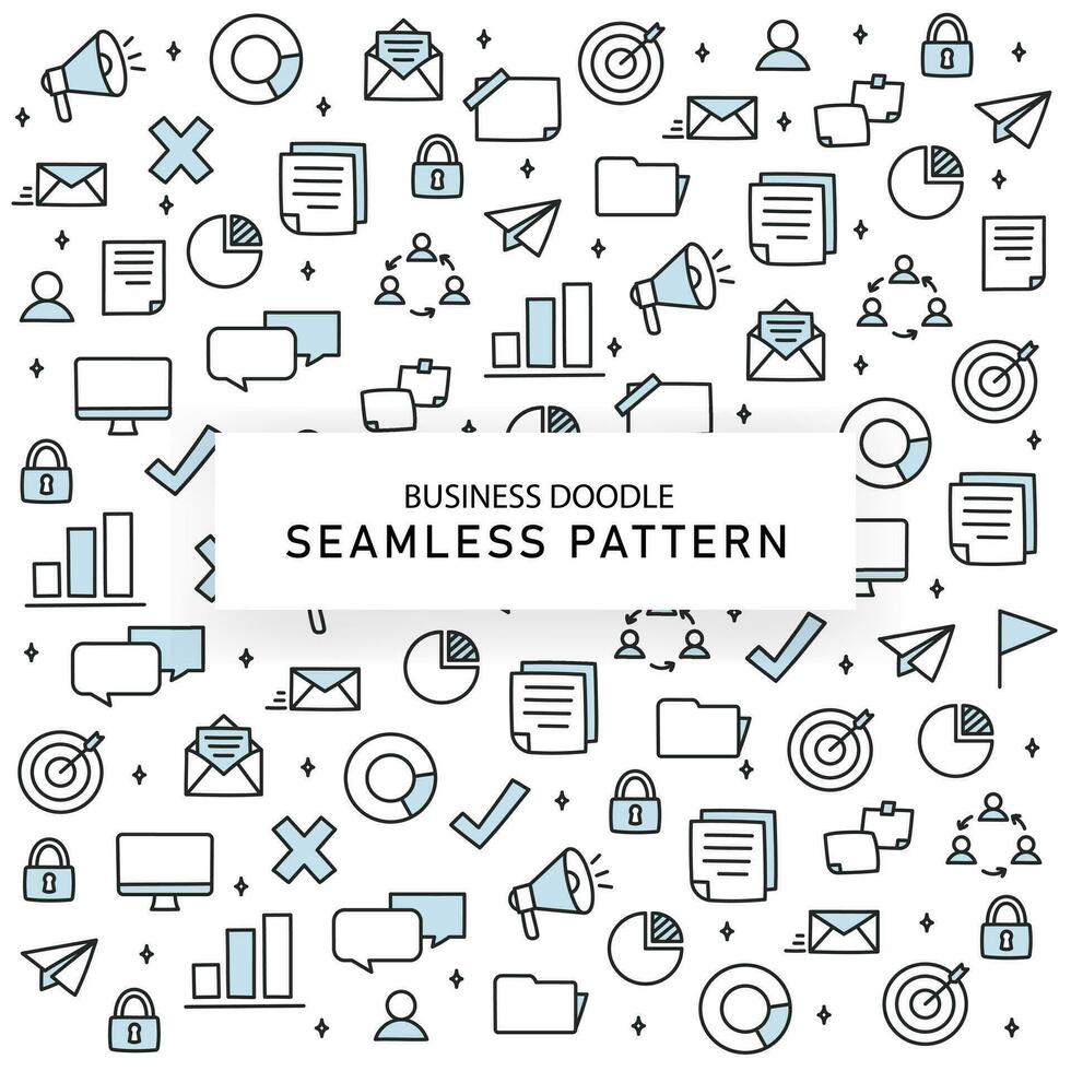 Seamless doodle pattern vector