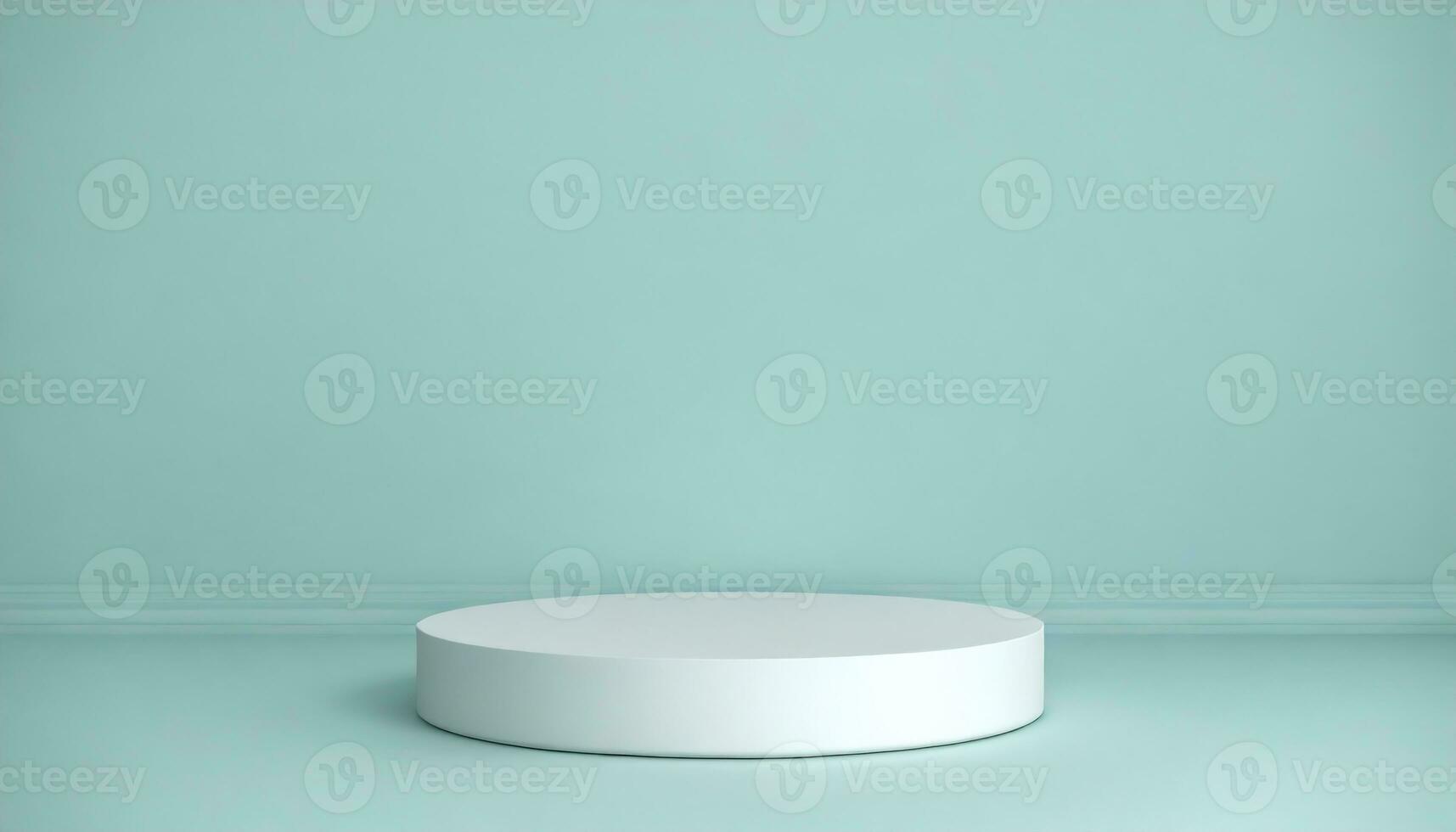 AI generated Realistic 3d cylinder pedestal podium with pastel color. Product presentation, mockup, show cosmetic product, Podium, stage pedestal or platform. photo