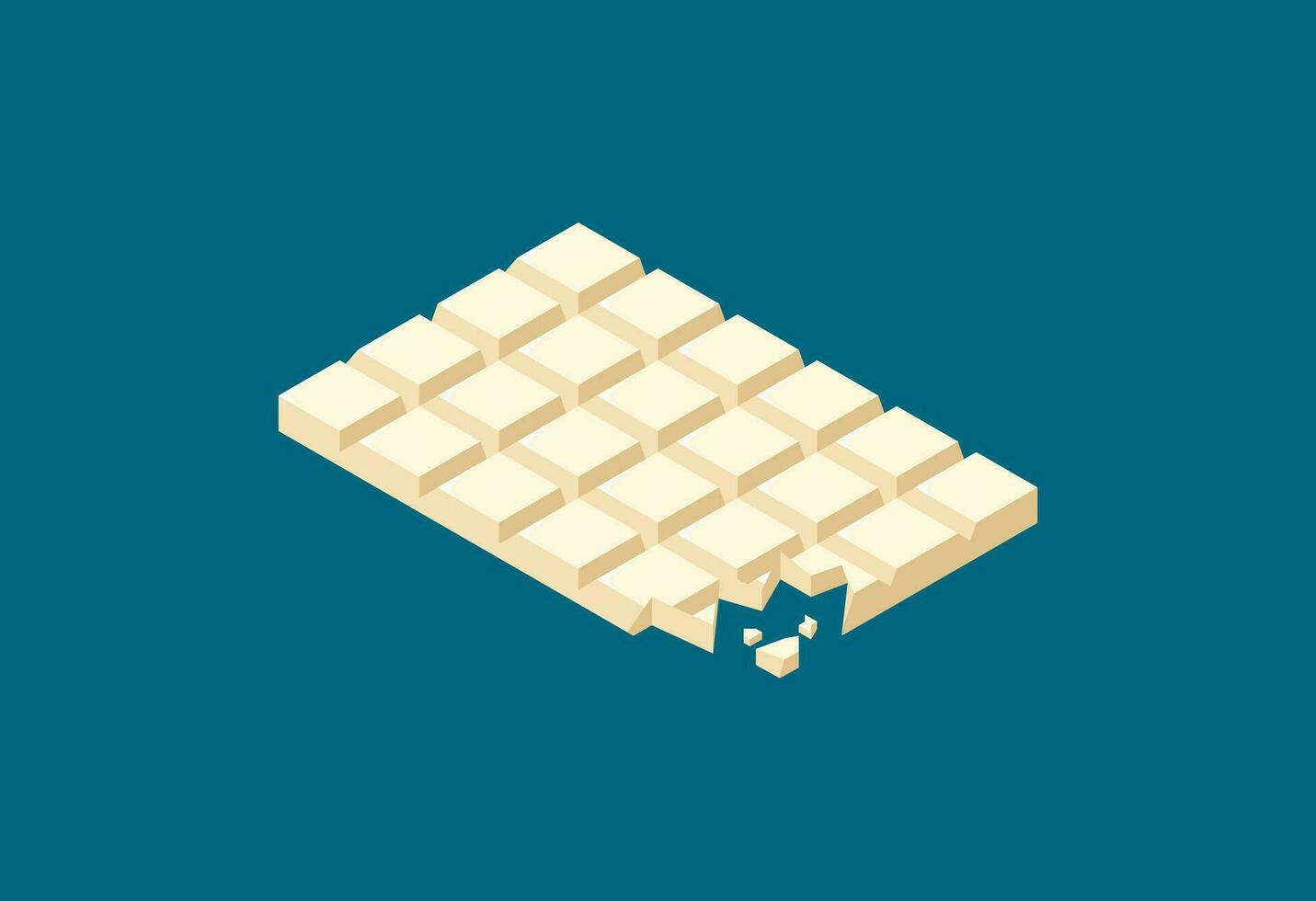 White chocolate bars isometric Vector, shavings, cocoa fruit. Dark, Milk and Pink Strawberry Chocolates For Valentine's day and White Day. Ingredient for Sweet Dessert Free Vector