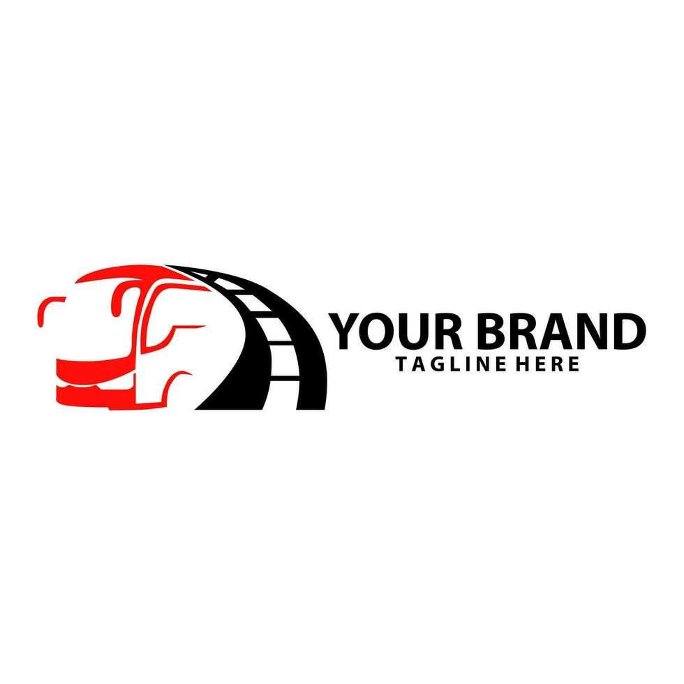 transportation bus land travel logo desain vector