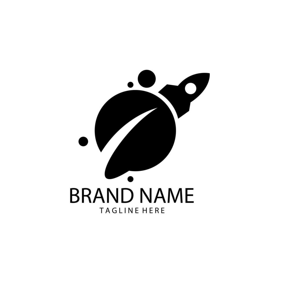 space rocket flight vector logo design