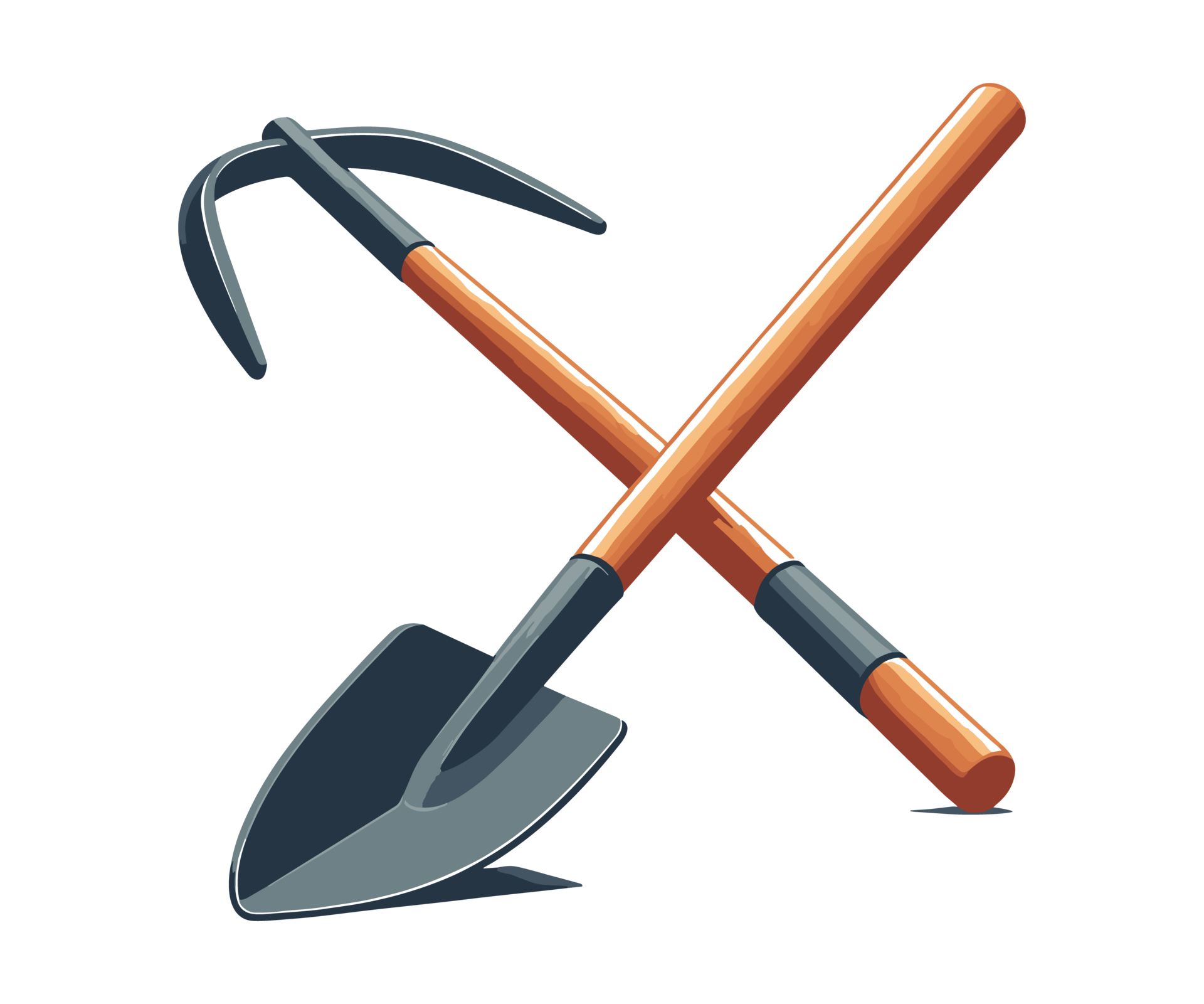 AI generated Hoe farm tools illustration design or PNG 35059095 PNG