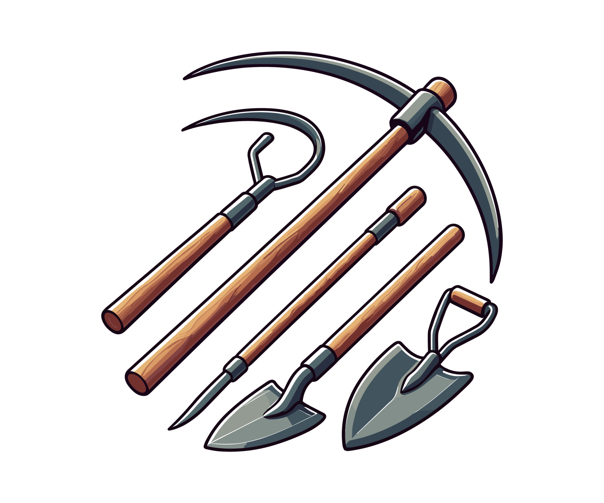 AI generated Hoe farm tools illustration design or PNG 35059098 PNG