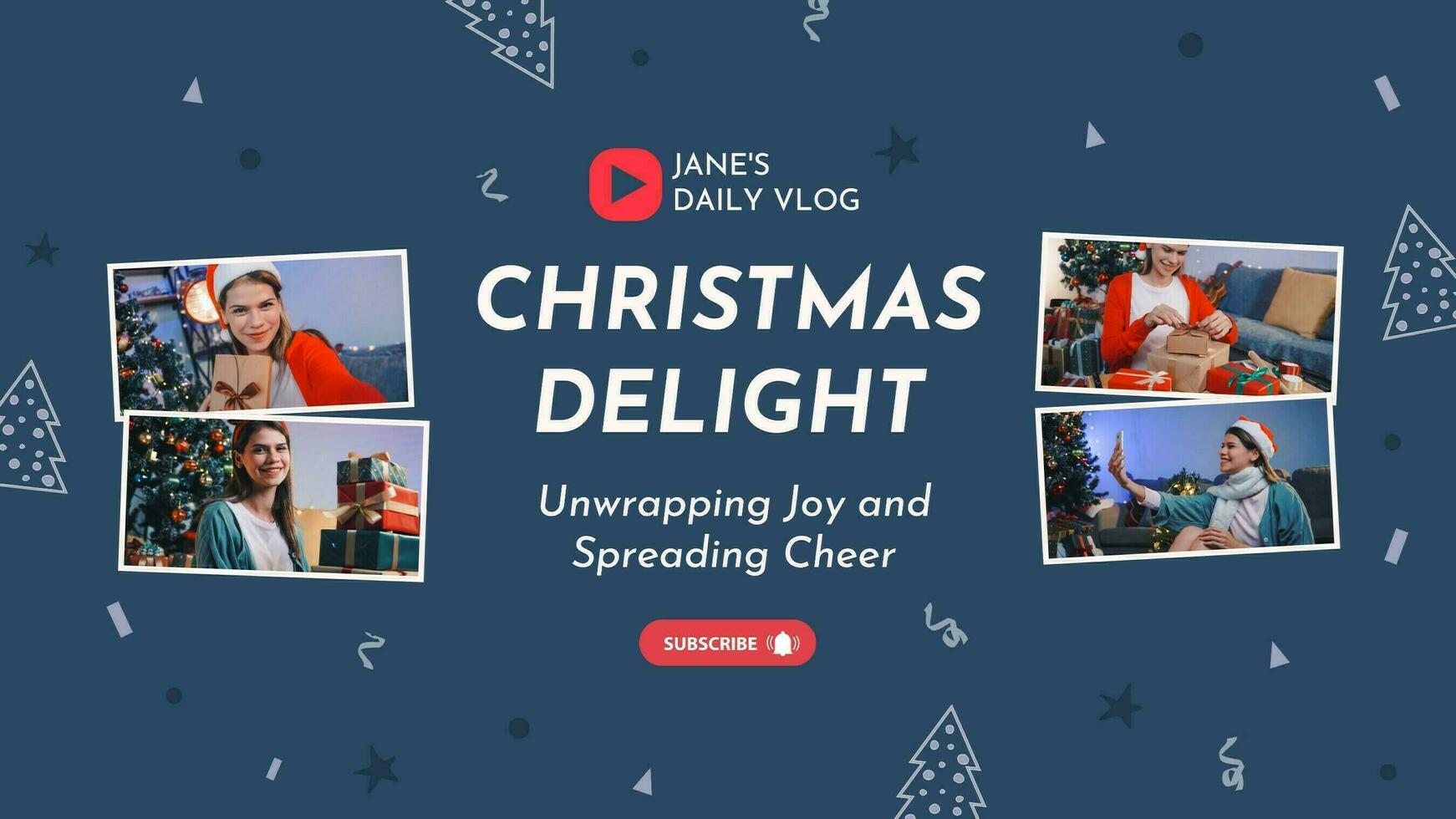 Christmas Greeting Youtube Banner template