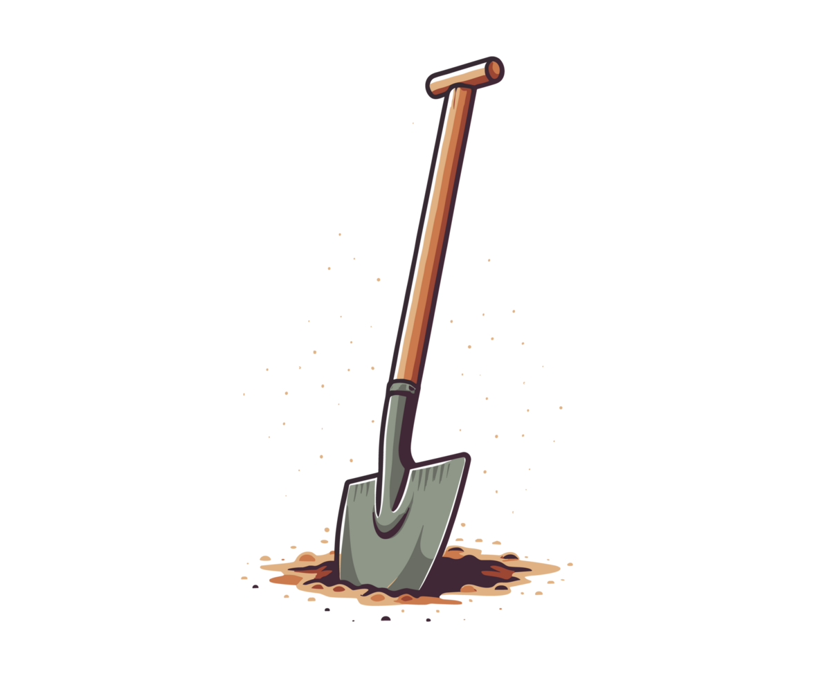 AI generated Hoe farm tools illustration design or PNG